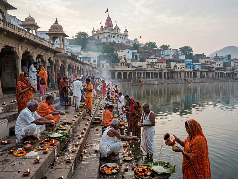ब्रह्मा का एक मात्र मंदिर, पुष्कर सरोवर पितरों के मोक्ष का स्थान, जहां भगवान राम ने पिता दशरथ का किया था श्राद्ध