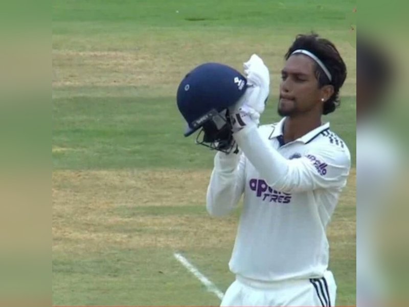 Kumar Kushagra completes ton; Mulani’s four-for puts India A on top against Australia A on Day Two of the opening four-day game at the CAP-Siechem Stadium in Puducherry on Wednesday. Photo credit" BCCI Domestic/X