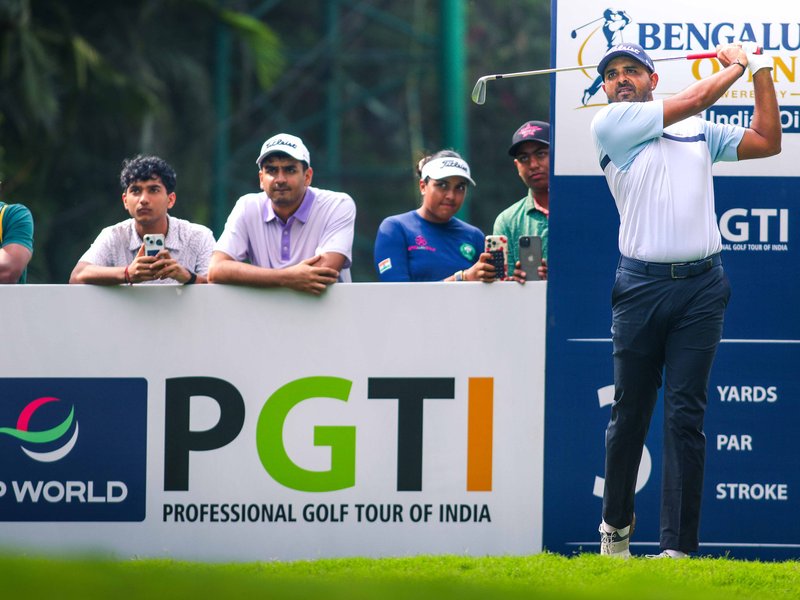 Khalin Joshi extends lead to six shots at the Bengaluru Open 2026 at the Karnataka Golf Association (KGA) in Bengaluru on Wednesday. Photo credit: PGTI