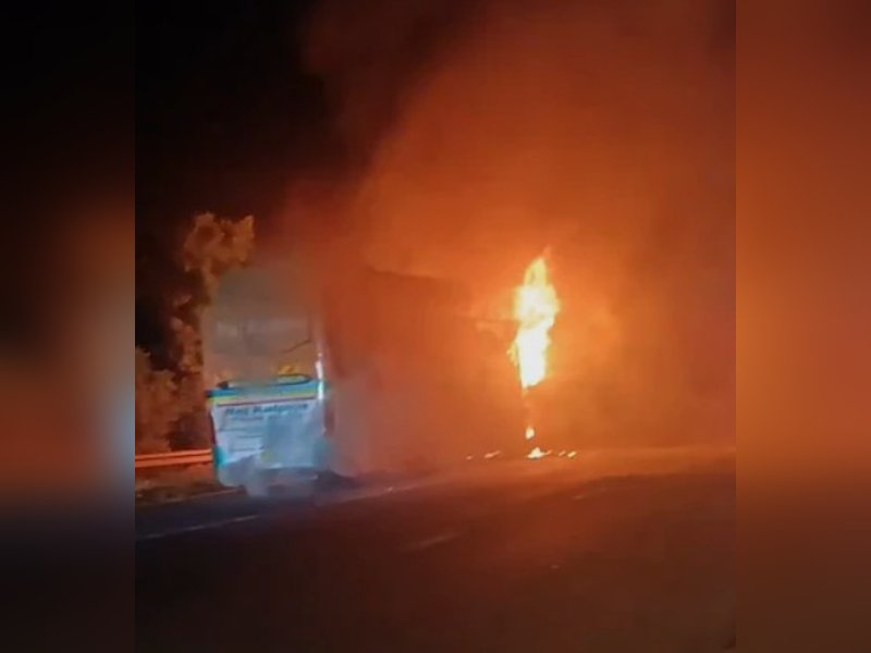 9 charred to death as massive fire engulfs double-decker bus in Greater Noida