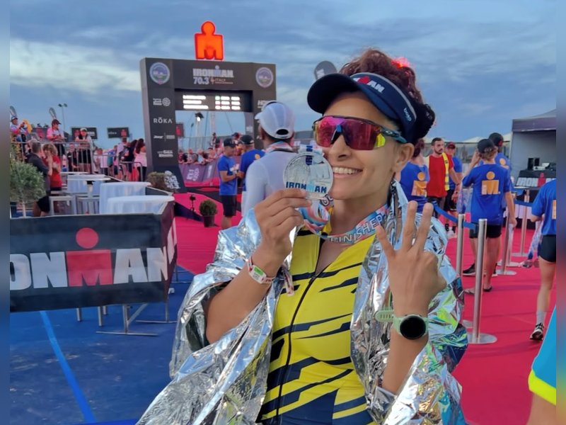 Saiyami Kher completes Ironman hat-trick: Trading gels for pizza,  electrolytes for tiramisu