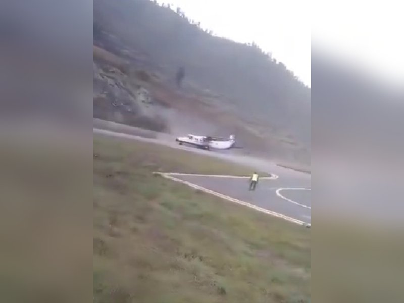 Narrow escape for passengers as airplane’s rear tyre comes off during landing in Nepal airport