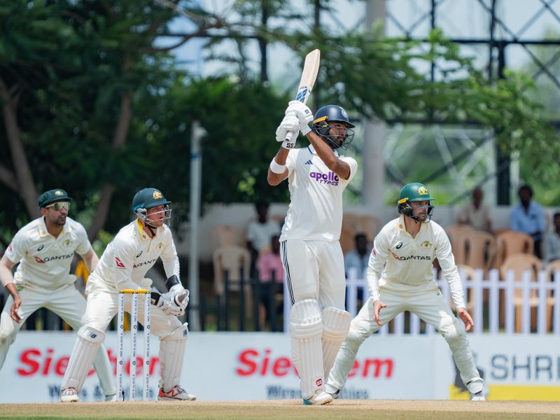 Devdutt Padikkal, Kumar Kushagra set up victory push for India A as bowlers reduce Australia A to 55/2 at stumps on Day Three of the first four-day match here on Thursday. Photo credit: BCCI Domestic/X