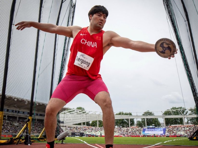 Abuduaini Tuergong ends China's 24-year wait for men's discus gold in the athletics competition of the Asian Games 2026 in Nagoya on Thursday. Photo credit: Xinhua