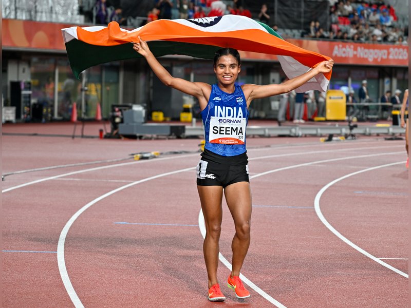 Seema Kumari bags bronze in 10,000m, India wins silver in 4x400m mixed relay in athletics competitions at the Aichi-Nagoya Asian Games 2026 at the Nagoya City Mizuho Park Athletic Stadium in Nagoya on Thursday. Photo credit: IANS