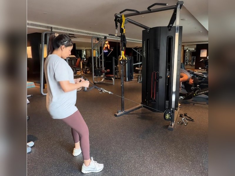 Samantha Ruth Prabhu performs seated cable rows in third trimester, says ‘please don’t make me get up’