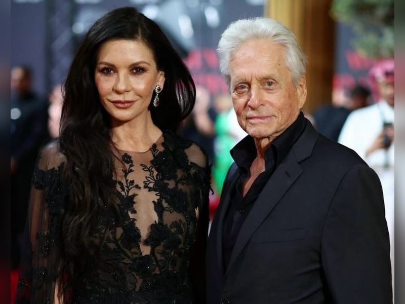 Michael Douglas says he had never fallen in love on movie screen until he saw his wife Catherine