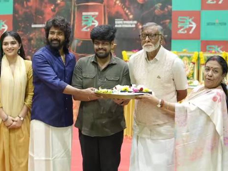 Sivakarthikeyan's film with director Ramkumar Balakrishnan goes on floors with traditional pooja (Photo: Sathya Jyothi Films/X)
