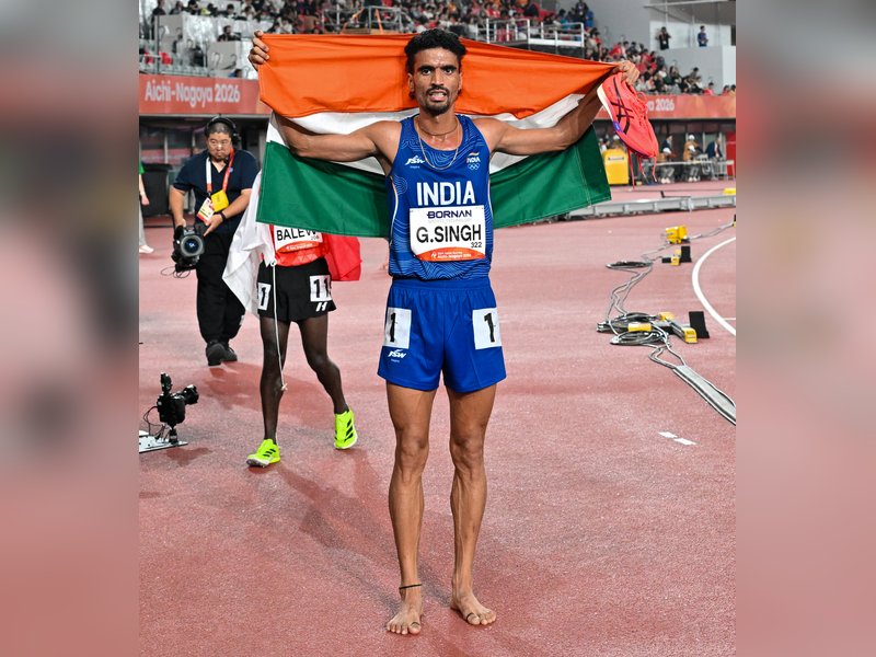 ‘It’s the small things that make the biggest difference,’ says Gulveer Singh after winning silver medal in men's 10,000m at the Asian Games 2026 in Nagoya on Friday. Photo credit: IANS