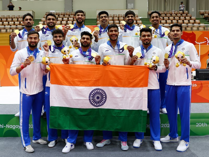 ‘My dream has come true today,’ says captain Sunil Kumar after Indian men's team's gold medal triumph in kabaddi competition at the Asian Games 2026 at Aichi in on Saturday. Photo credit: IANS