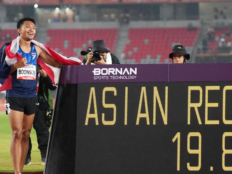 Asian Games: Thailand’s Puripol Boonson matches Asian record, completes 100m-200m sprint double