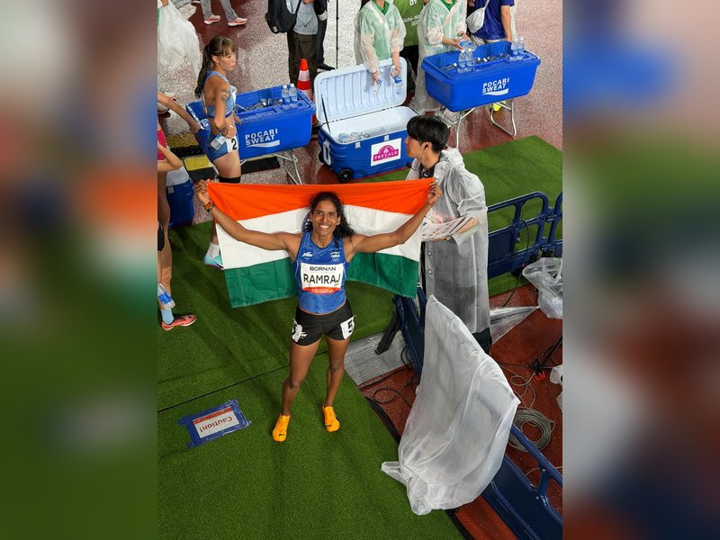 Asian Games: Vithya Ramraj wins 400m hurdles bronze, breaks PT Usha’s record (Credit: X/AFI)