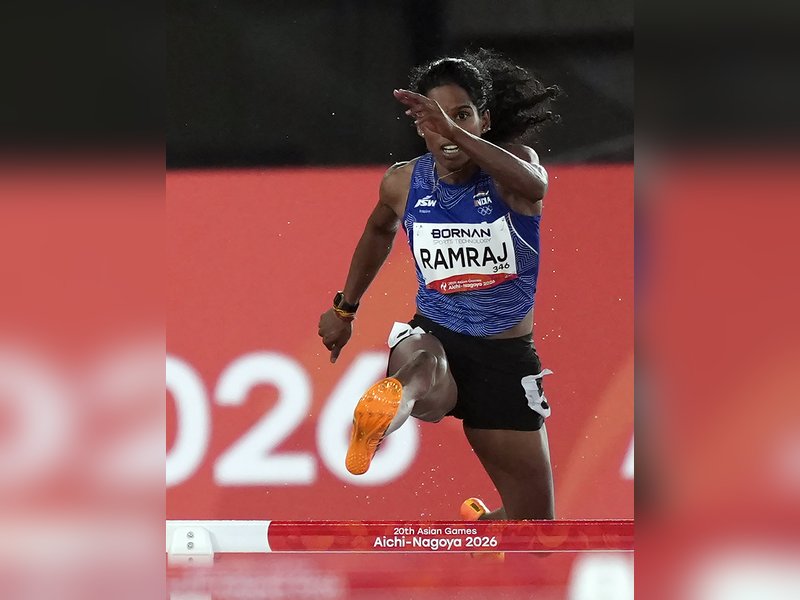 Vithya Ramraj dedicates record-breaking bronze to twin sister Vidya, thanks to government support after herbrilliant performance in the women's 400m hurdles at the Asian Games 2026 in Nagoya on Monday. Photo credit: 