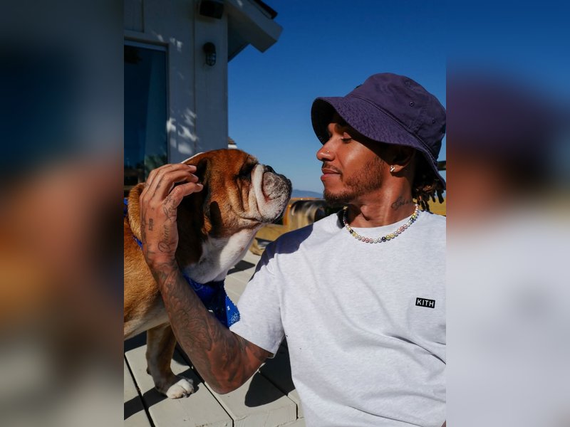 Kim Kardashian’s beau Lewis Hamilton remembers beloved dog on first death anniversary 