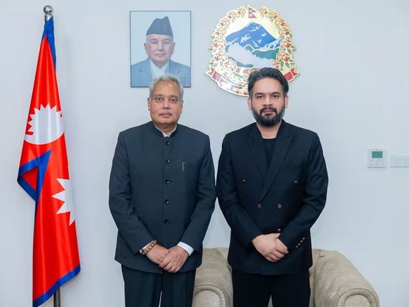 Balen Shah And Indian Ambassador Srivastava meeting