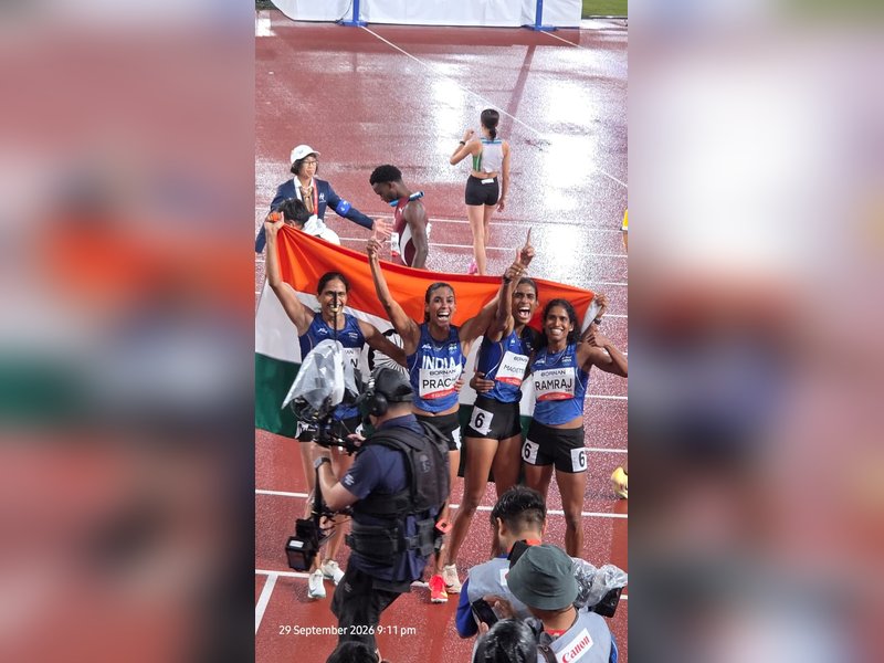 Asian Games: Vithya anchors India to 4x400m gold as women’s relay team end track gold wait (Credit: X/AFI)