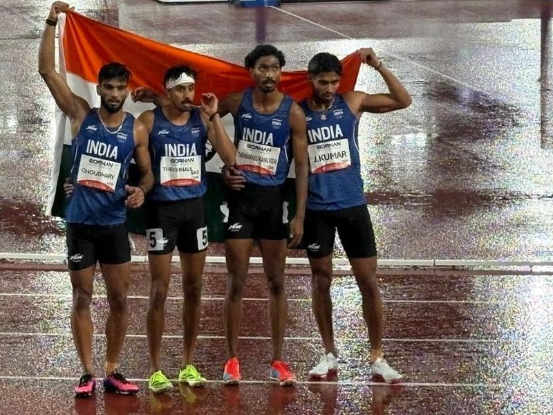 India ends athletics campaign with bronze in men's 4x400m relay in the Aichi-Nagoya Asian Games 2026 on Tuesday. Photo credit: AFI/X