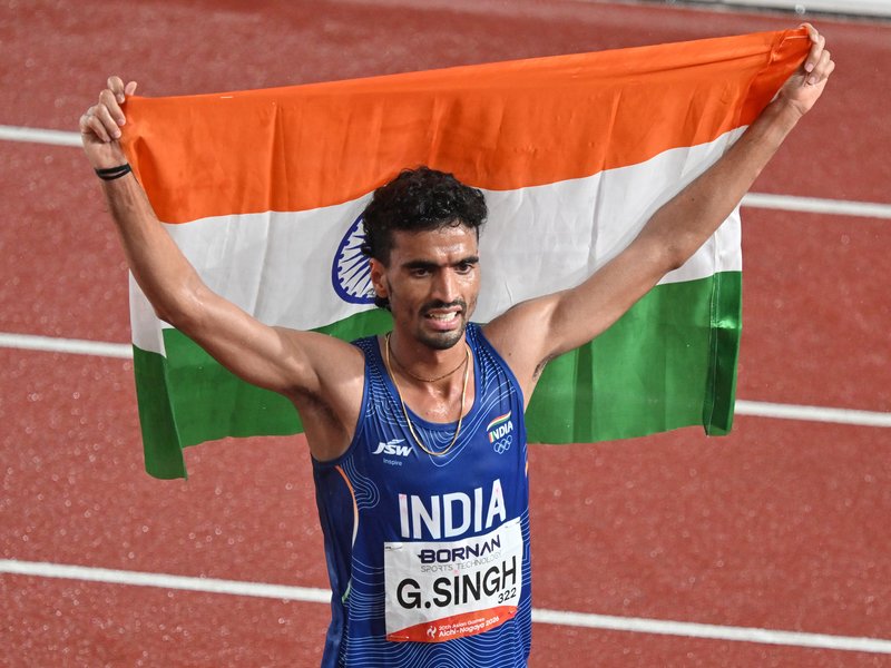 ‘Not satisfied, wanted national anthem to be played,’ says Gulveer Singh after a historic triple-medal haul at the Asian Games 2026 in Nagoya on Tuesday. Photo credit: IANS 