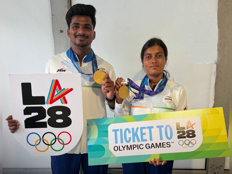 Archer Sahil Jadhav sets sights on LA Olympics after double gold medal haul in the Asian Games 2026 in Nagoya on Wednesday. Photo credit: IANS 