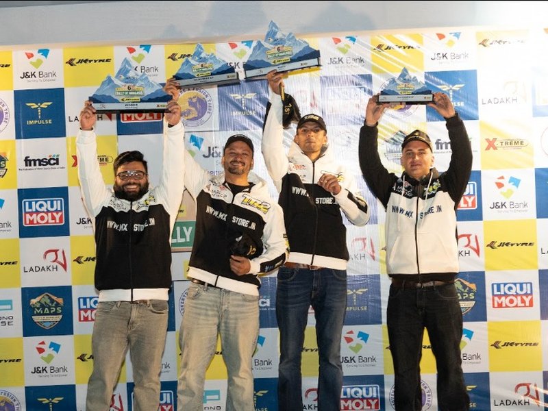 Dhritimaan Singh wins Moto, Rajiv Yadav/Rohit Gowda claim Xtreme (4-Wheel) title as Rally of Himalayas 2026 concludes in Zaksar. Photo credit: FMSCI