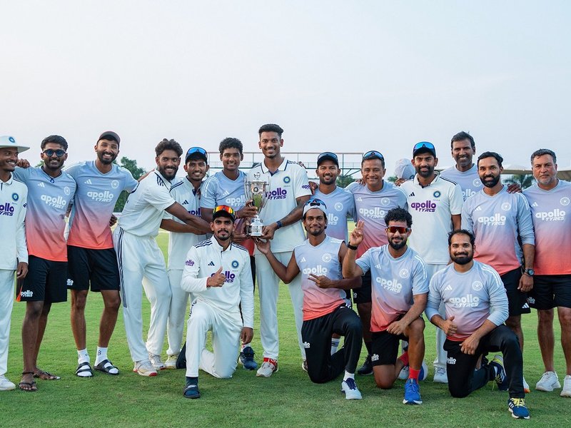 Rathod, Mulani show nerves of steel as India A clinch dramatic draw against Australia A, seal series 1-0. Photo credit: Cricket Association of Puducherry