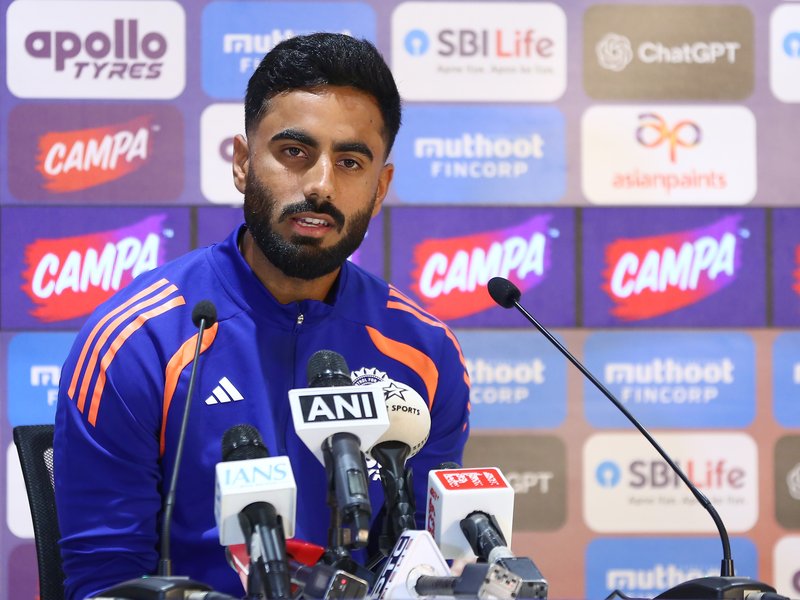 'Bowlers leaked runs (in 2nd ODI), could have had better plans,' says India's Naman Dhir ahead of third ODI against West Indies in New Chandigarh on Saturday. Photo credit: IANS 
