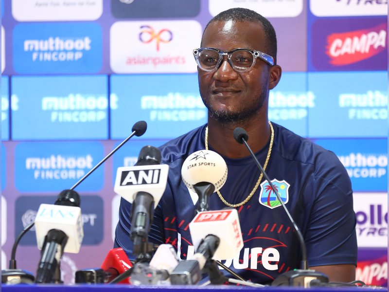 News of pay cuts before big series doesn't help team's morale, says West Indies head coach Daren Sammy about the third ODI against India in New Chandigarh on Saturday. Photo credit: IANS