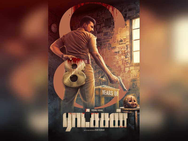 Vishnu Vishal pens note of gratitude as blockbuster film 'Ratsasan' completes 8 years! (Photo: Vishnu Vishal/X)
