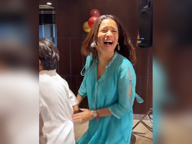 Ankita Lokhande dances with Arjun Bijlani’s son Ayaan, he shies away and runs off mid-dance