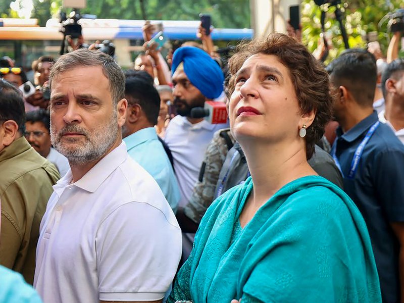 Rahul Gandhi, Priyanka released after hours in detention following Opposition protest