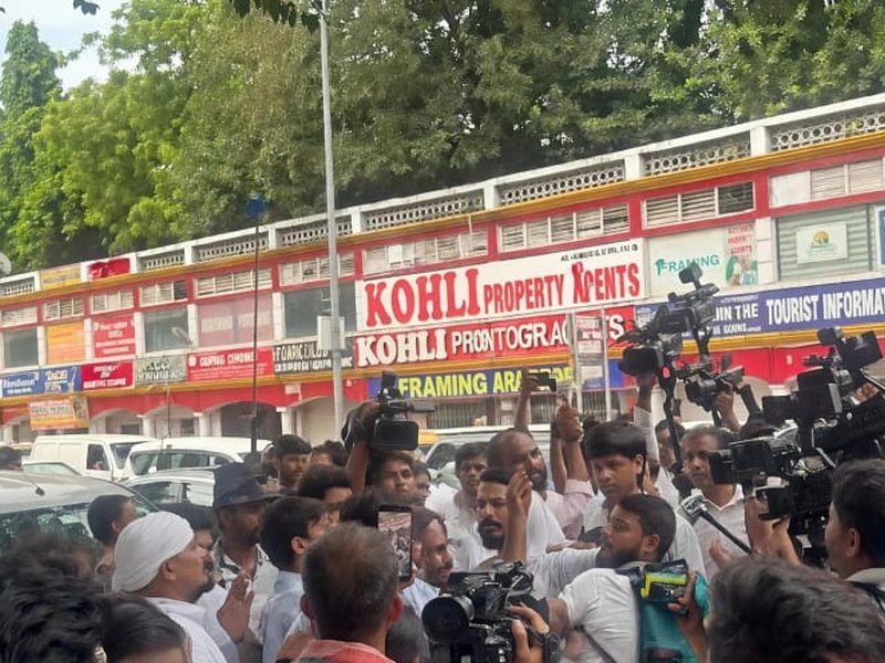 Man thrashed during Oppn protest; BJP says ‘anarchist’ Congress workers