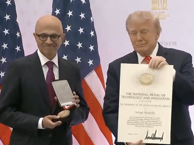 Trump honours Nadella, Musk, five other tech giants