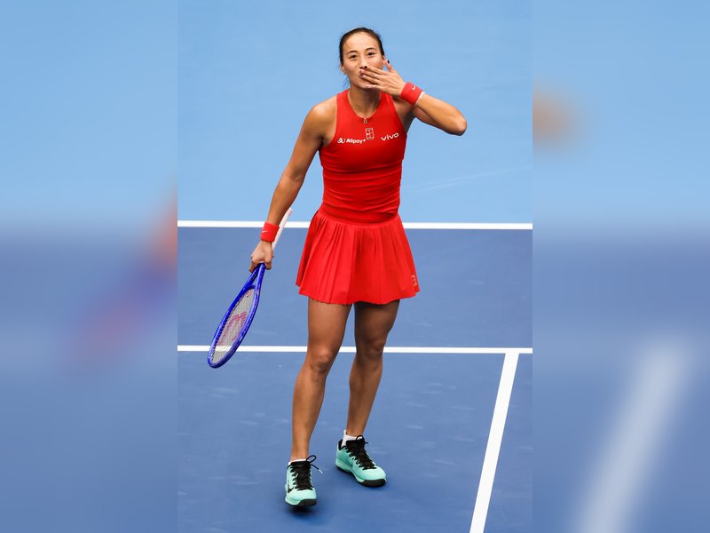 Qinwen Zheng stuns Elina Svitolina to march into China Open semifinals in Beijing on Friday. Photo credit: China Open/X