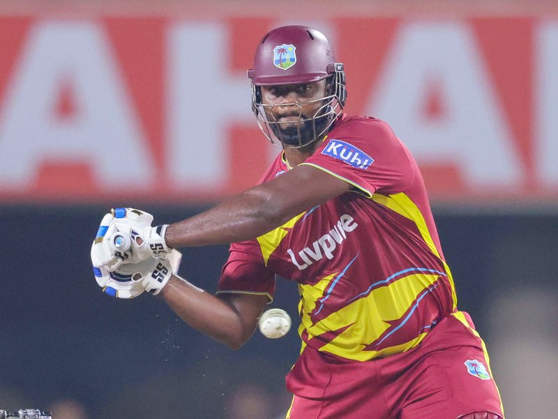 Shai Hope, Sherfane Rutherford power West Indies to record chase against India in the second T20I at the JSCA International Stadium Complex in Ranchi on Friday. Photo credit: IANS