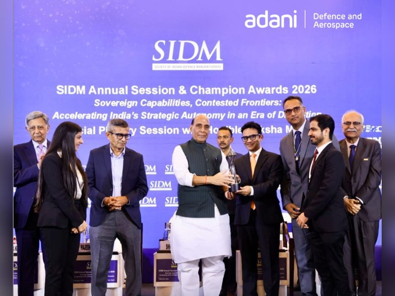 Adani Defence wins ‘SIDM Champion Award 2026’ for export performance
