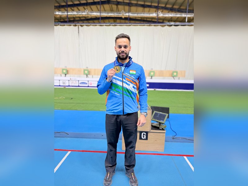 ISSF World Cup: Udhayveer Singh clinches gold in men's 10m air pistol (Credit: ISSF)