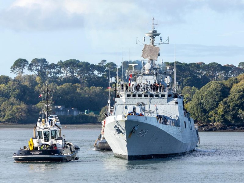 INS Trishul arrives in UK’s Plymouth for Exercise Konkan-26 with Royal Navy