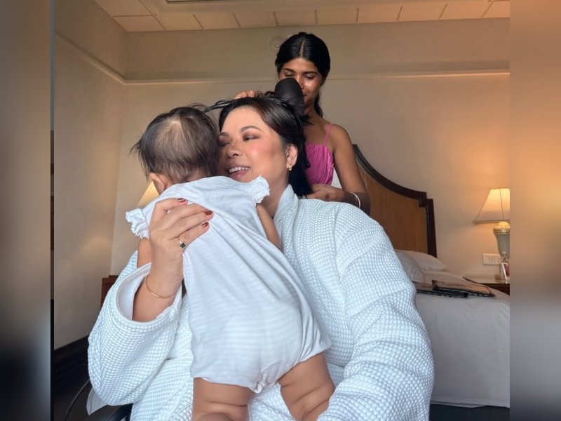 Randeep Hooda’s wife Lin Laishram gives a glimpse of the struggles of getting ready as a mom