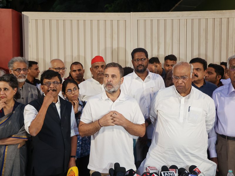 United in fight against EC, Centre: INDIA bloc leaders after Rahul hosts tea meet