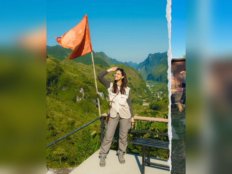 Meenakshi Chaudhary goes on a bike trip in Vietnam! (Photo: Meenakshi Chaudhary/Instagram)