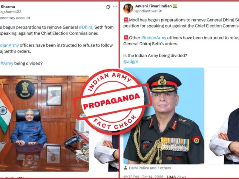 Army trashes 'claim' of Gen Dhiraj Seth's removal, calls it part of Pak's disinformation campaign