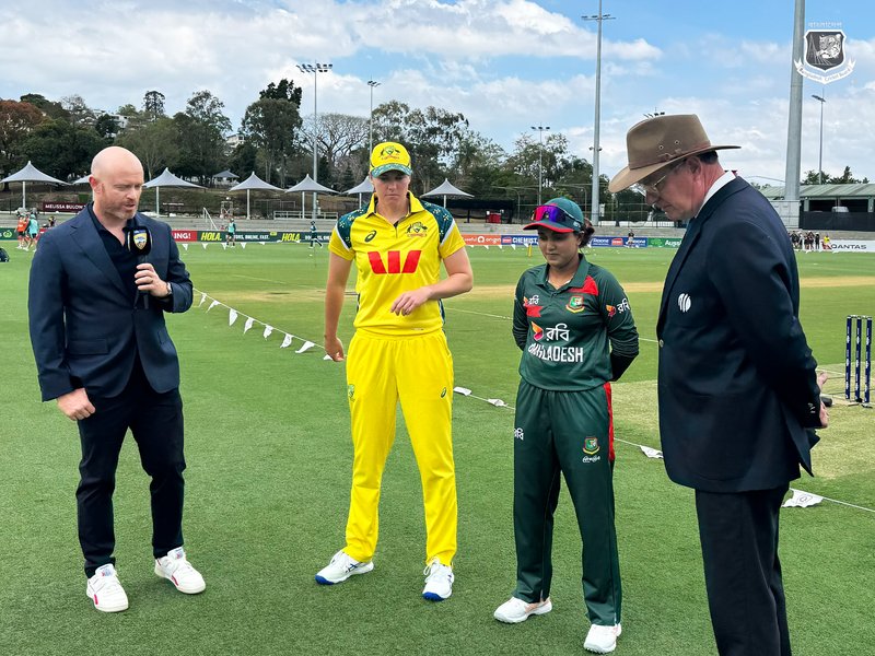 Australia Women complete 3-0 ODI series sweep over Bangladesh with eight-wicket win in the third and final match at Allan Border Field in Brisbane on Wednesday. Photo credit: cricket.com.au/X
