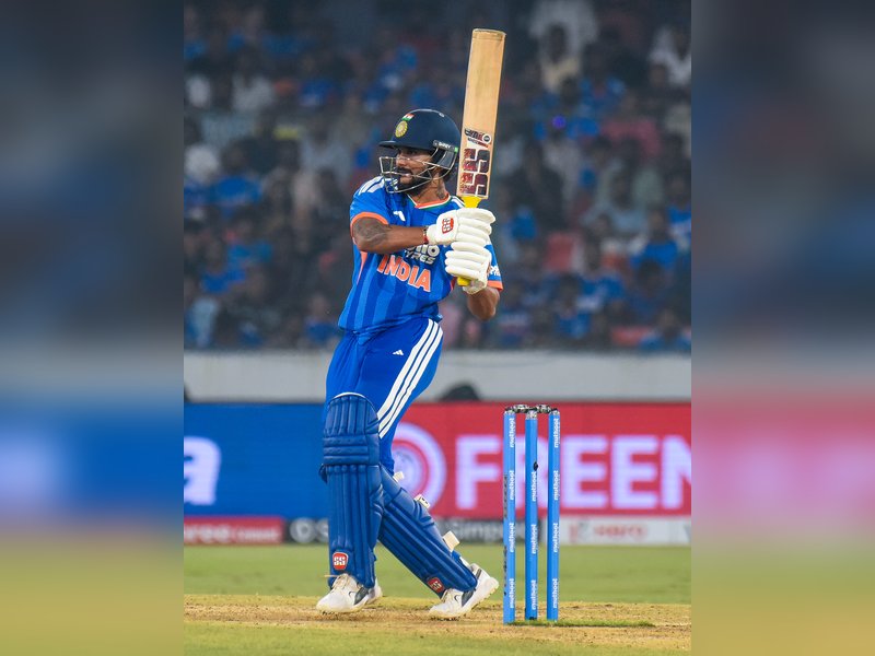 Shreyas Iyer blames bowling for India's loss in the fourth T20I in Hyderabad on Wednesday, backs batting approach ahead of series decider. Photo credit: IANS 