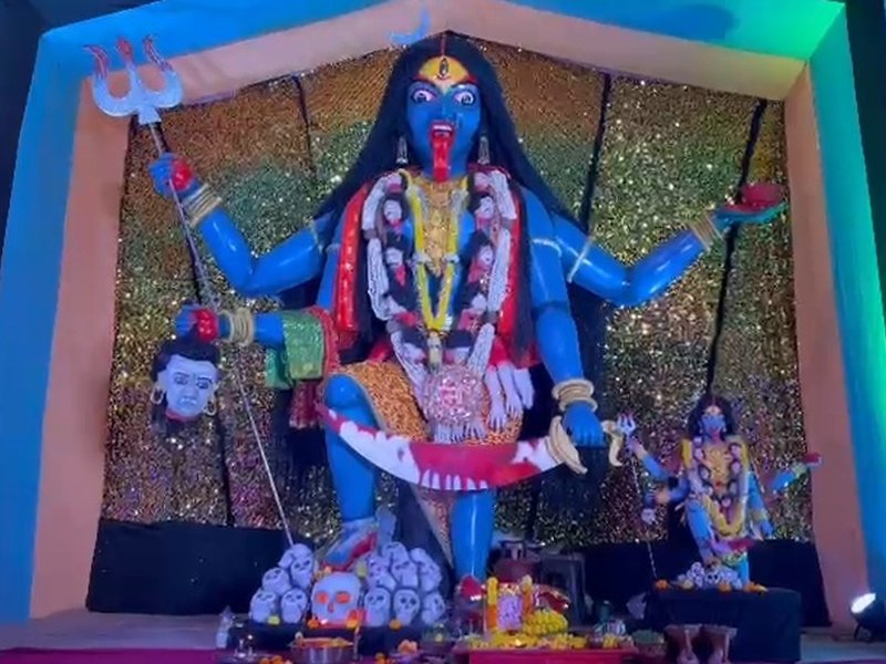 देशभर में शारदीय नवरात्रि की धूम, राजगढ़ में हाथों से बनी 15 फीट की विशाल कालिका प्रतिमा बनी आकर्षण का केंद्र