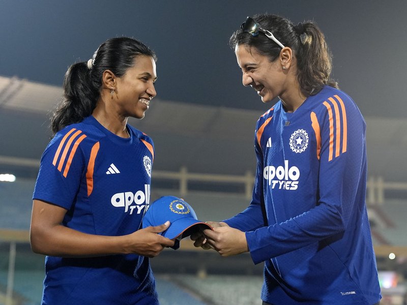 Niki Prasad handed debut as Smriti Mandhana-led India elect to bowl first against Zimbabwe in the first T20I of the series at the Shaheed Veer Narayan Singh International Stadium in Raipur on Friday. Photo credit: BCCI Women