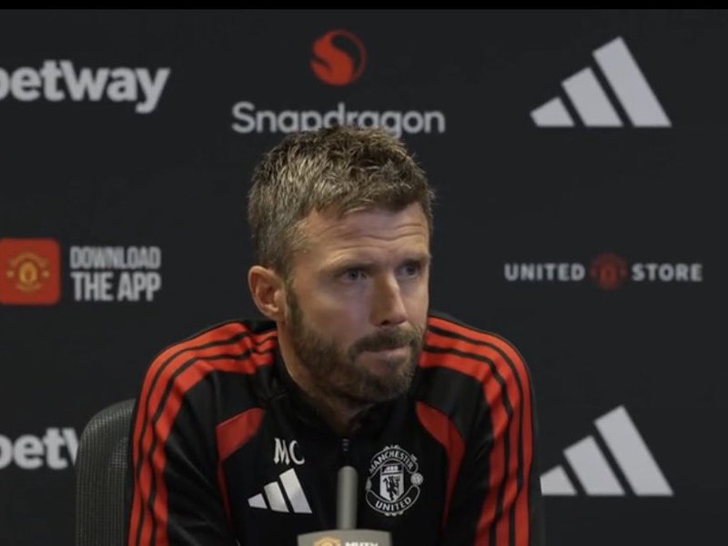 ‘We’ve moved on from that’: Head coach Michael Carrick says Manchester United have put Martinez row behind them. Photo credit: 