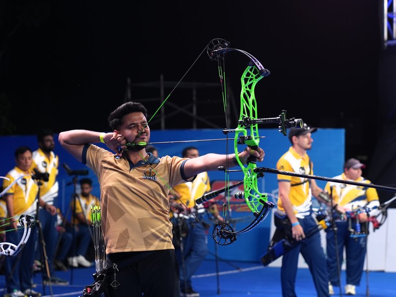 Chola Chiefs play spoilsports, beat Rajputana Royals with new tactics in the Archery Premier League (APL) Season 2 in Hyderabad on Friday. Photo credit: APL