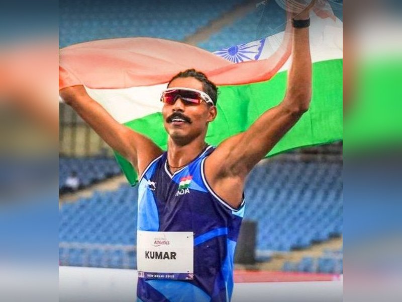 Prime Minister Narendra Modi praises high jumper Nishad Kumar's versatility after winning gold medal in the Men's Long Jump T47 in the Asian Para Games in Aichi-Nagoya in Japan on Monday. Photo credit: SAI Media