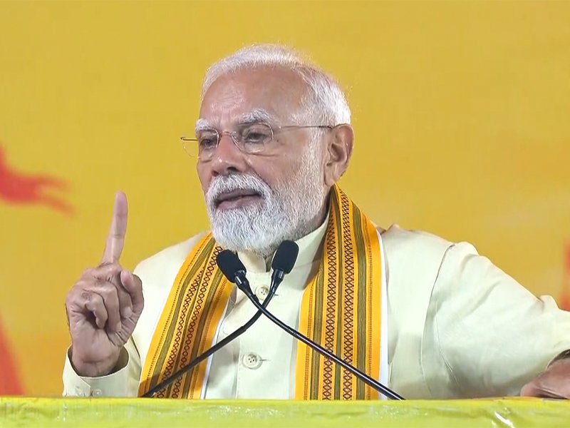 New Delhi: Prime Minister Narendra Modi speaks during Vijayadashami celebrations at the Utsav Ground in IP Extension, New Delhi, on Tuesday, October 20, 2026. (Photo: IANS/Video Grab)