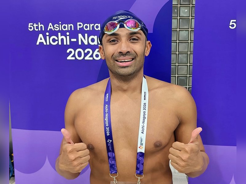 Asian Para Games: Niranjan Mukundan wins bronze in men's 200m individual medley SM7 category (Credit: PCI)